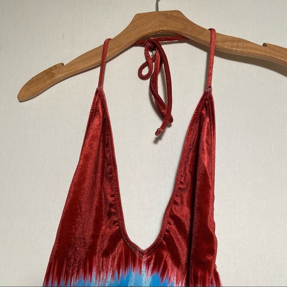 The Bikini Lab Dip Dye Velvet One Piece Swim Suit - Picture 3 of 9